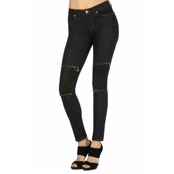 J Brand Denim - J Brand #811 DUKE Dark Wash Leg Patch Jeans